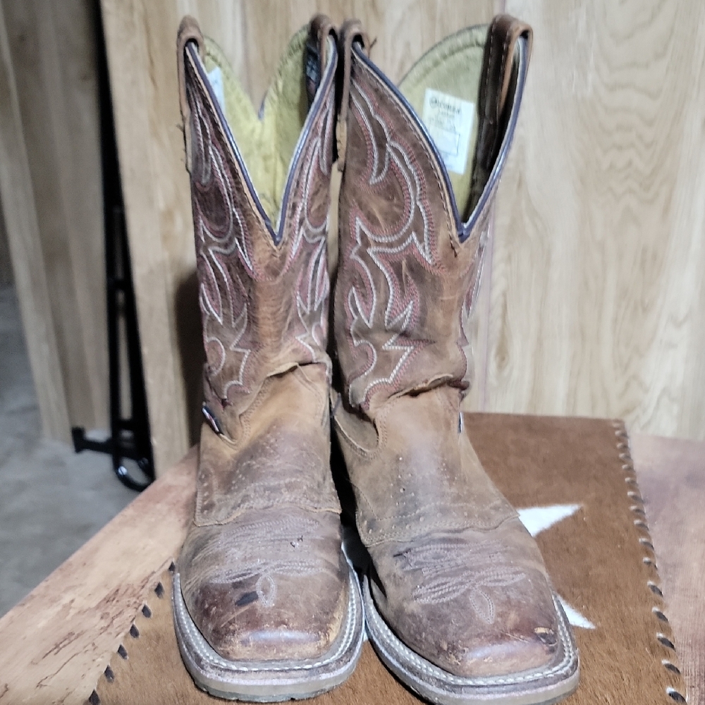 Double H Tan Leather Boots